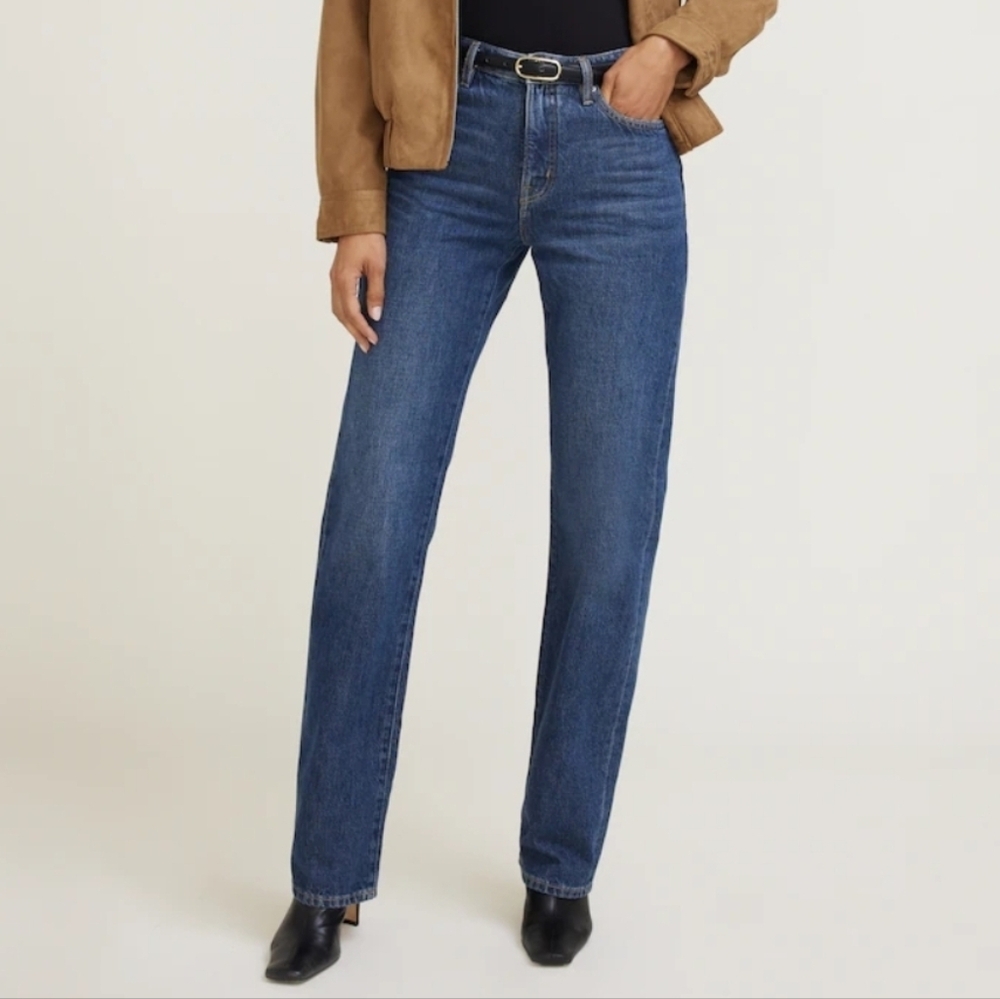 Dynamite Straight Leg Jeans in Classic Blue Denim